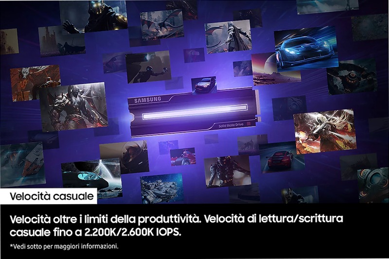 9100 PRO NVMe con dissipatore di calore SSD interno 8TB PCIe 5.0
