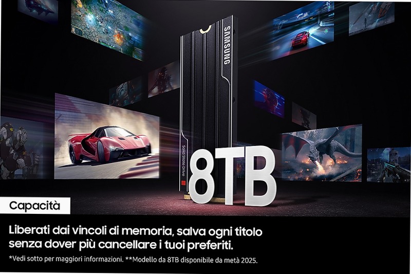 9100 PRO NVMe con dissipatore di calore SSD interno 8TB PCIe 5.0