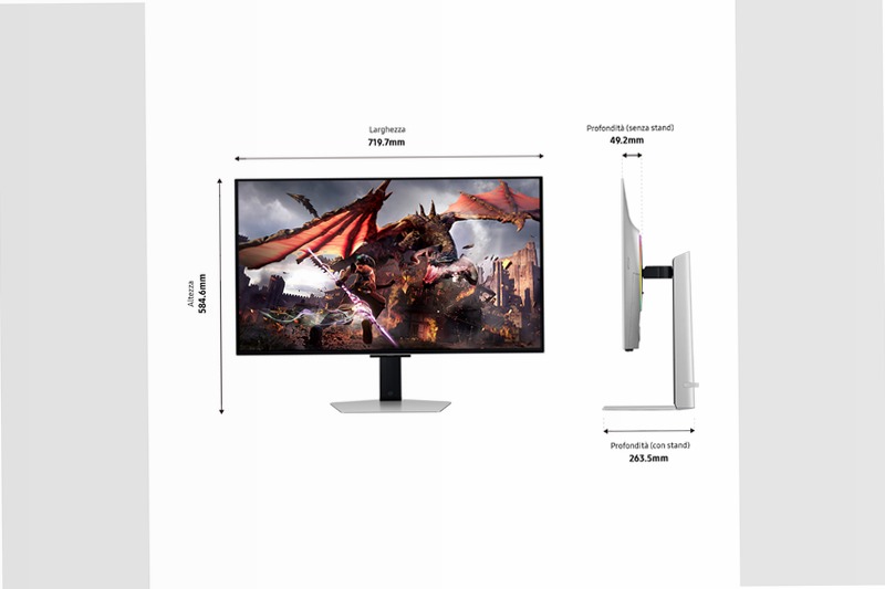 Monitor Gaming Odyssey OLED G8 da 32" UHD Flat