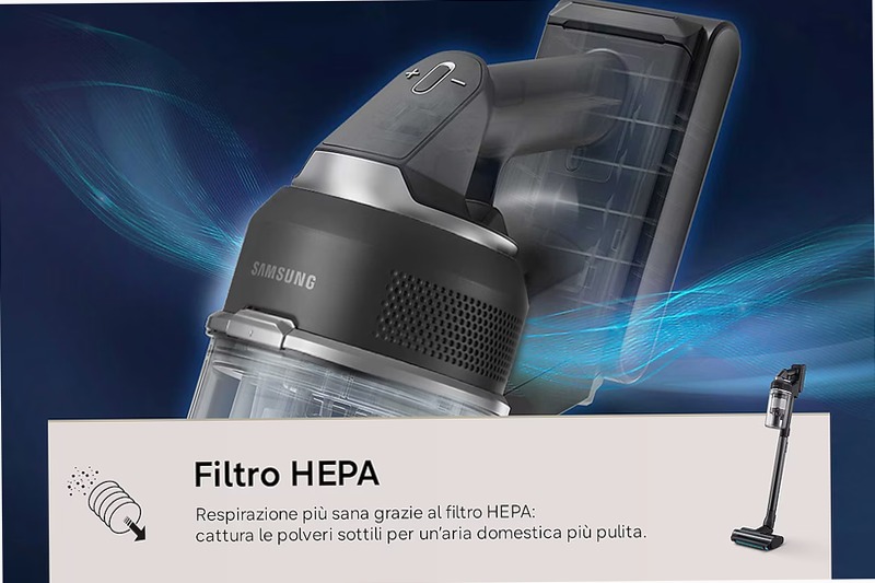 Aspirapolvere senza filo Samsung Jet 95S Pet Extra 280W 120min 2.70kg con spazzola Jet Dual+ Satin Black | Samsung Italia
