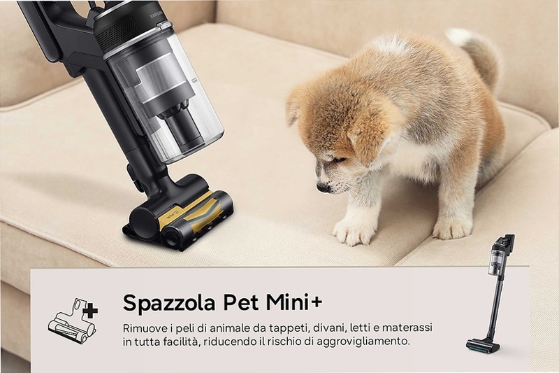 Aspirapolvere senza filo Samsung Jet 95S Pet Extra 280W 120min 2.70kg con spazzola Jet Dual+ Satin Black | Samsung Italia