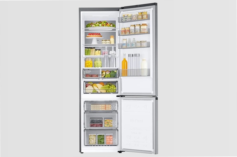 Frigorifero Combinato Samsung EcoFlex AI 2m 390L RB38C774DSA Argento D