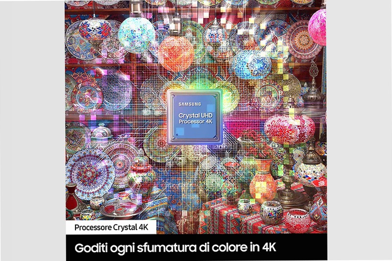 Crystal UHD 4K 65" DU8070 TV 2024 Nero