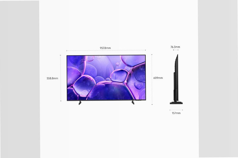 U8000F 43 pollici - Smart TV Samsung Nero 43" 4K Crystal UHD