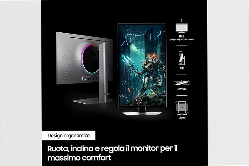 Monitor Gaming Odyssey OLED G6 da 27" QHD Flat