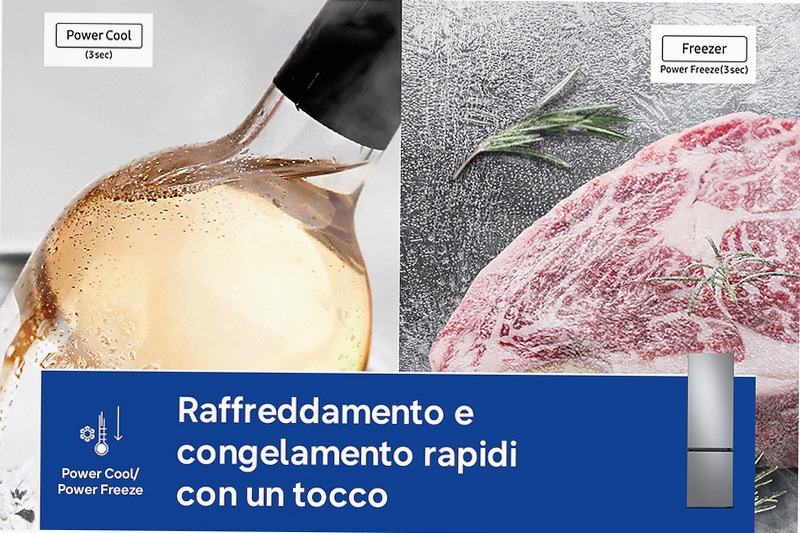 Frigorifero Combinato Samsung BESPOKE AI 2m 390L Argento C