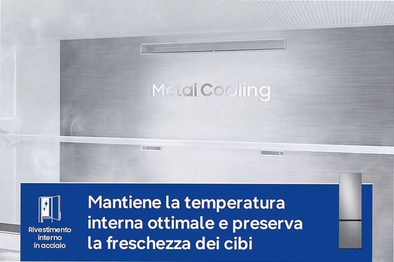 Frigorifero Combinato Samsung BESPOKE AI 2m 390L Argento C
