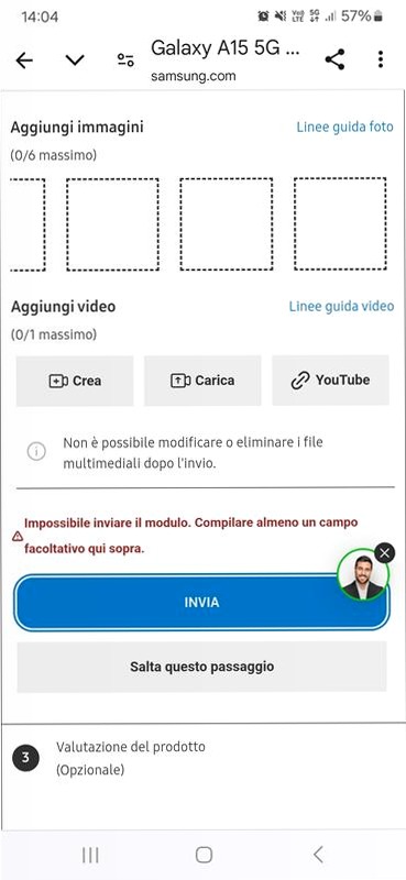 Galaxy A15 5G - Fotocamera e Display Super AMOLED 6.5" 4GB Blu