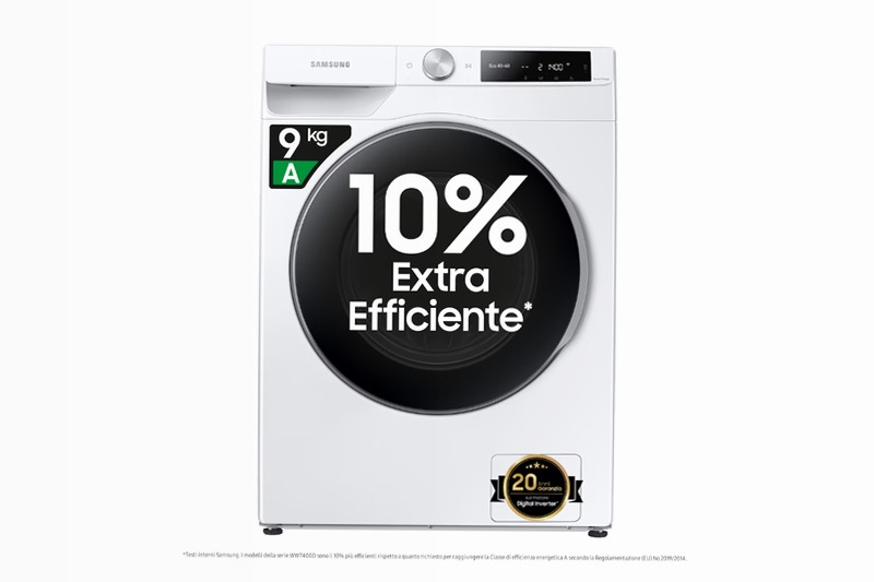 Lavatrice Samsung AI Control Ecodosatore 9Kg WW90T634DLECS3 - White Bianco