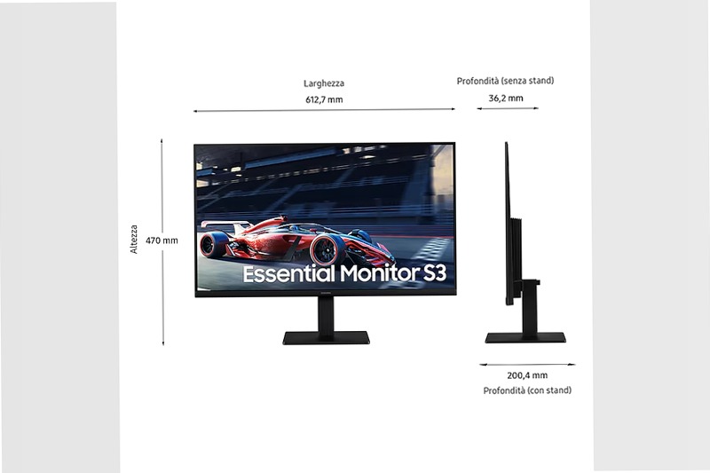 Monitor LED Serie S30GD da 27'' Full HD Nero IPS