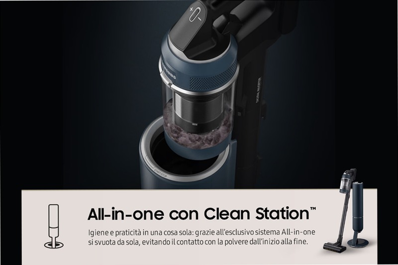 Aspirapolvere Samsung Bespoke Jet™ Plus pro extra 0.5lt A Nero 1400w