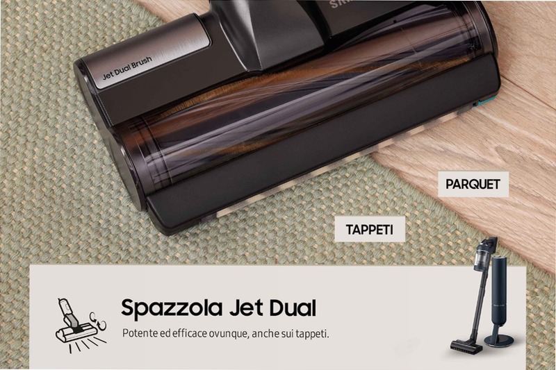 Aspirapolvere Samsung Bespoke Jet™ Plus pro extra 0.5lt A Nero 1400w