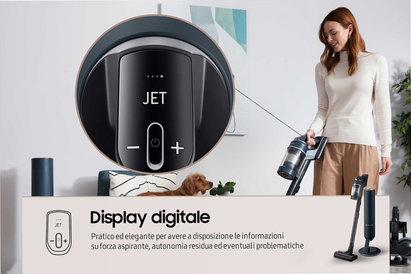 Aspirapolvere Samsung Bespoke Jet™ Plus pro extra 0.5lt A Nero 1400w