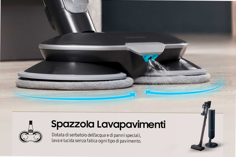 Aspirapolvere Samsung Bespoke Jet™ Plus pro extra 0.5lt A Nero 1400w