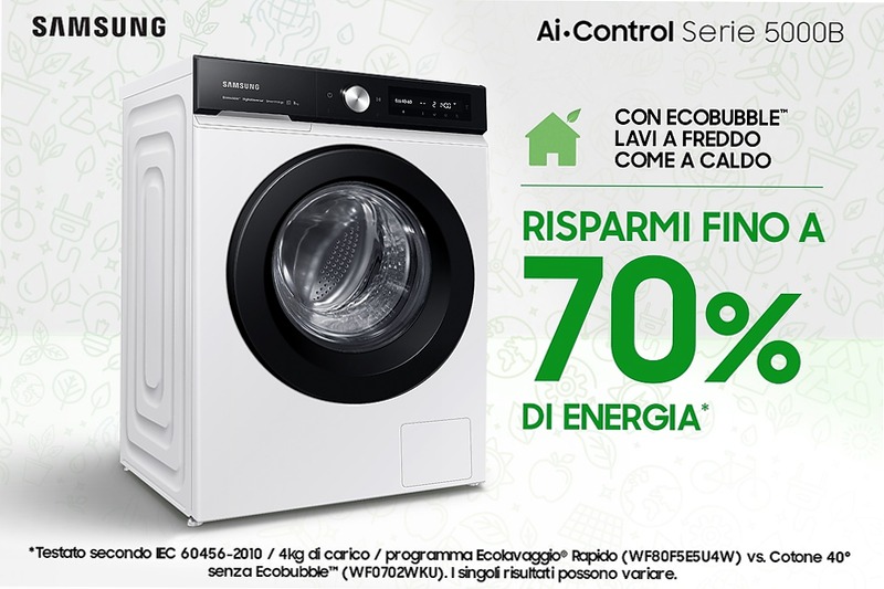 Lavatrice Ai Control 11Kg WW11BB504DAE Bianco