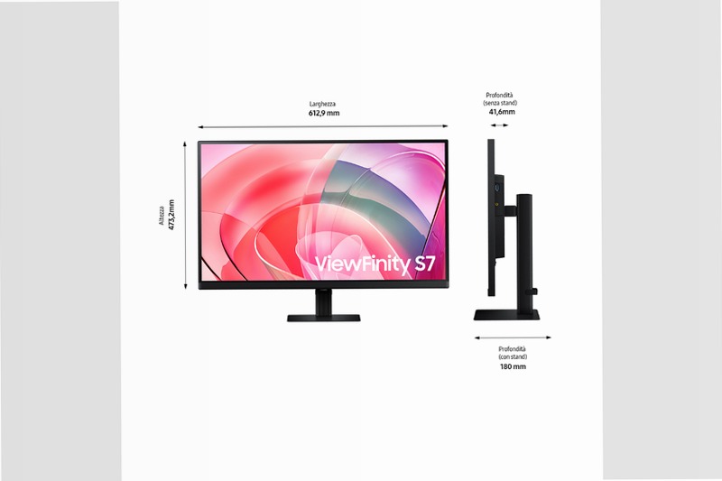Monitor HRM ViewFinity S7 - S70D da 27" Nero IPS