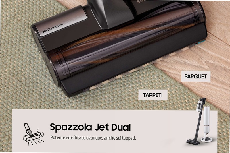 Aspirapolvere Samsung Bespoke Jet™ Plus VS20B95823W 2lt Nero 580w