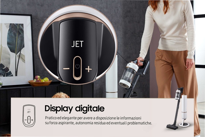 Aspirapolvere Samsung Bespoke Jet™ Plus VS20B95823W 2lt Nero 580w