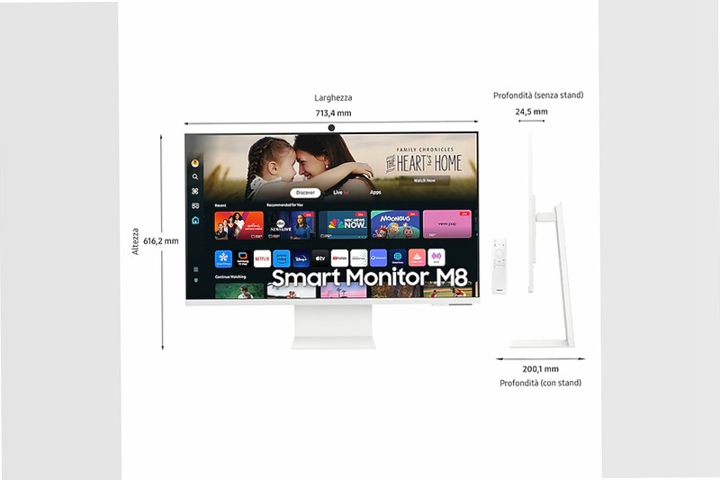 Smart Monitor M8 - M80D da 32'' UHD Bianco VA