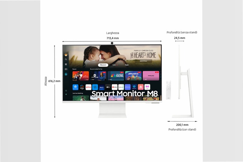 Smart Monitor M8 - UHD 32'' Bianco VA