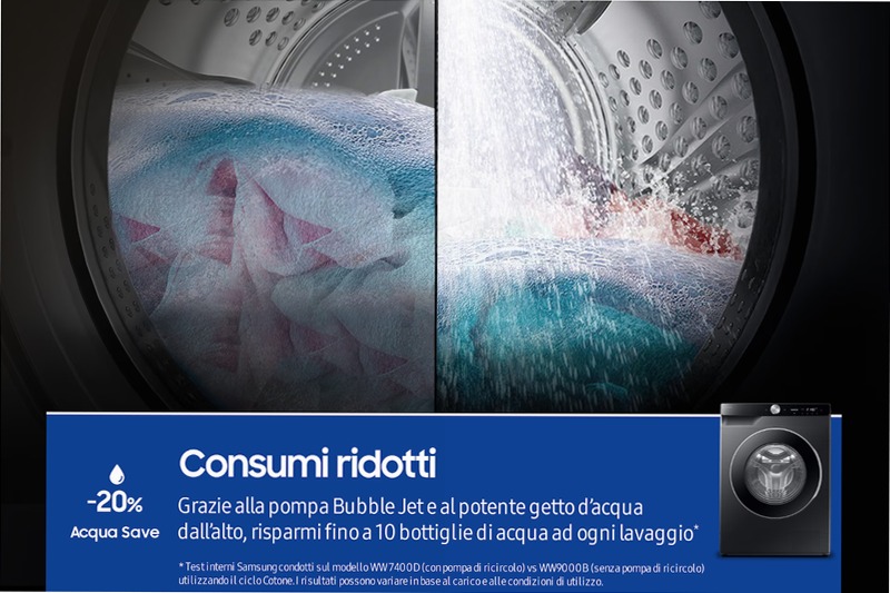 Lavatrice Samsung AI Control Ecodosatore 10Kg Nero