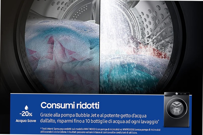 Lavatrice Samsung AI Control Ecodosatore 10Kg Nero