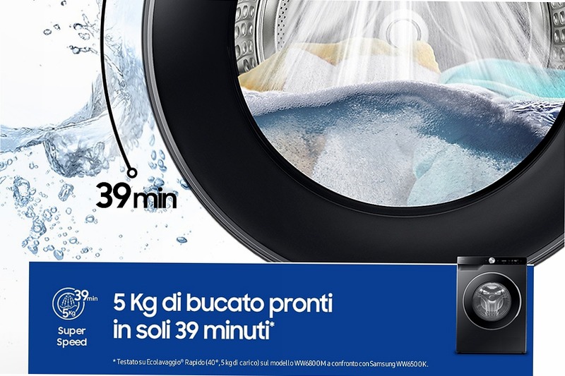 Lavatrice Samsung AI Control Ecodosatore 10Kg Nero