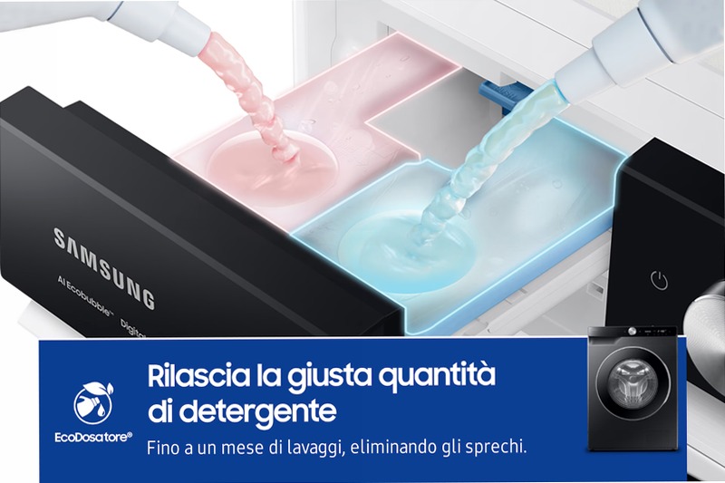 Lavatrice Samsung AI Control Ecodosatore 10Kg Nero