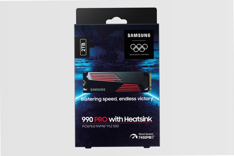 990 PRO NVMe con dissipatore di calore SSD interno 2TB 7450MB/s 7450MB/s