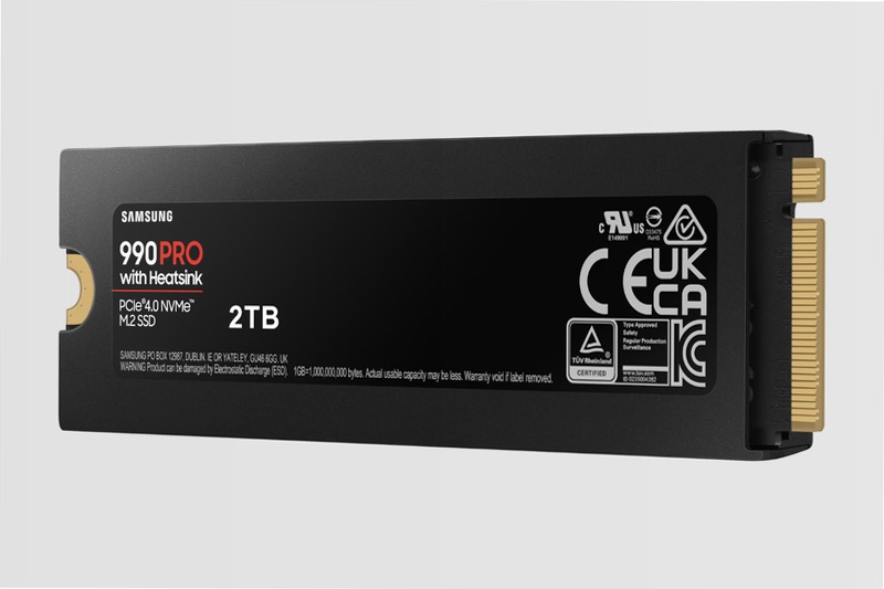 990 PRO NVMe con dissipatore di calore SSD interno 2TB 7450MB/s 7450MB/s