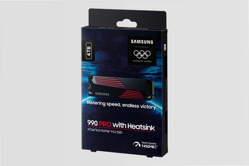 990 PRO NVMe con dissipatore di calore SSD interno 4TB 7450MB/s 7450MB/s