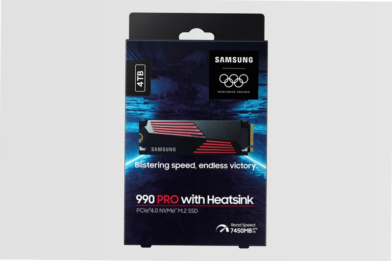 990 PRO NVMe con dissipatore di calore SSD interno 4TB 7450MB/s 7450MB/s