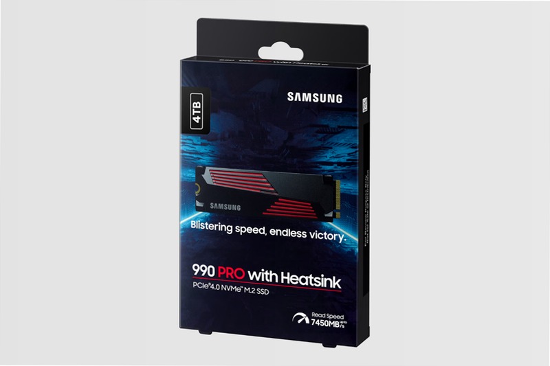 990 PRO NVMe con dissipatore di calore SSD interno 4TB 7450MB/s 7450MB/s