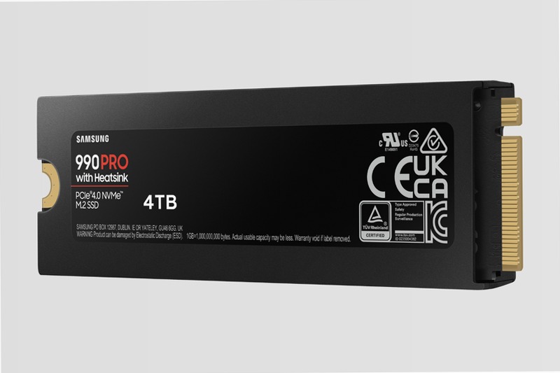 990 PRO NVMe con dissipatore di calore SSD interno 4TB 7450MB/s 7450MB/s