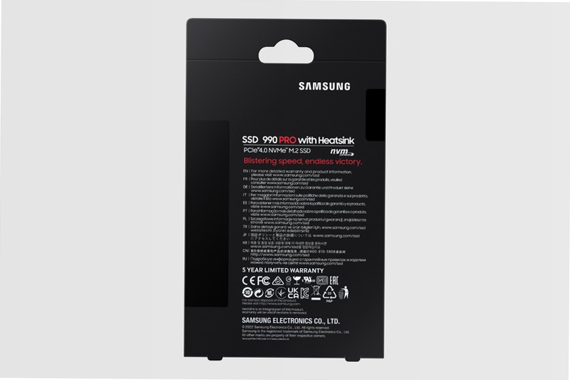 990 PRO NVMe con dissipatore di calore SSD interno 4TB 7450MB/s 7450MB/s