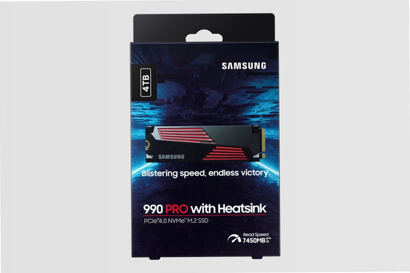 990 PRO NVMe con dissipatore di calore SSD interno 4TB 7450MB/s 7450MB/s