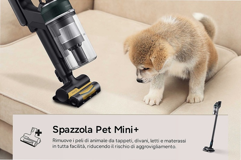 Aspirapolvere senza filo Samsung Jet 85S Premium 250W 60 min 2,43 kg con Spazzola Slim LED Teal Green | Samsung Italia