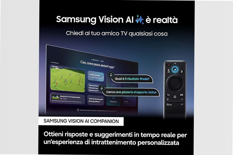 2025 Q7F4 65 pollici 4K QLED Samsung Vision AI TV Nero