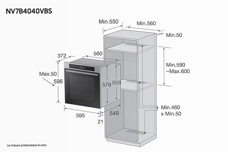 Forno Multifunzione Samsung Serie 4 76L NV7B4040VBS A