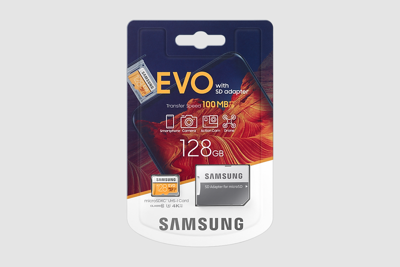 Samsung EVO microSD Card 100MB/s - 2020 Model 128GB