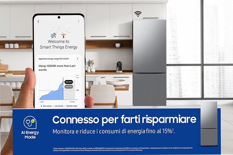Frigorifero Combinato Samsung FIRST 75 AI Inox B