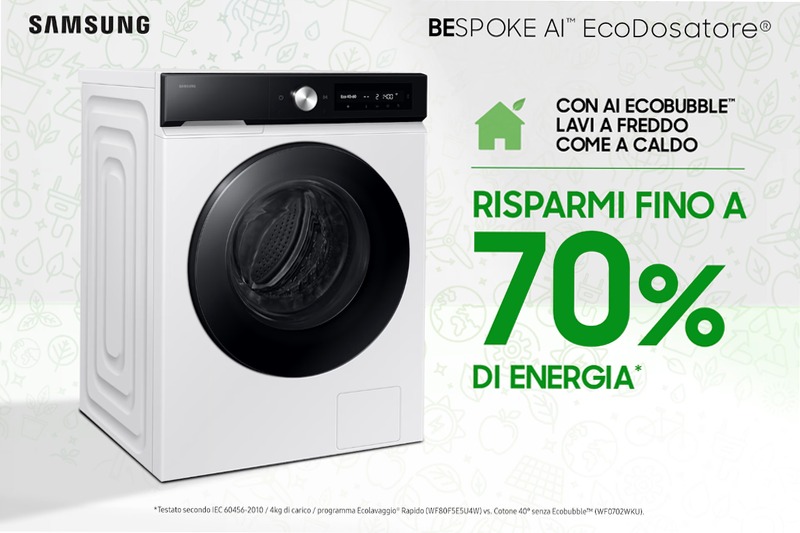 Lavatrice Samsung Bespoke AI™ Ecodosatore 11Kg Bianco