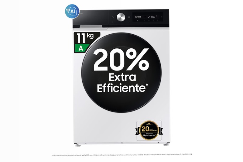 Lavatrice Samsung Bespoke AI™ Ecodosatore 11Kg Bianco