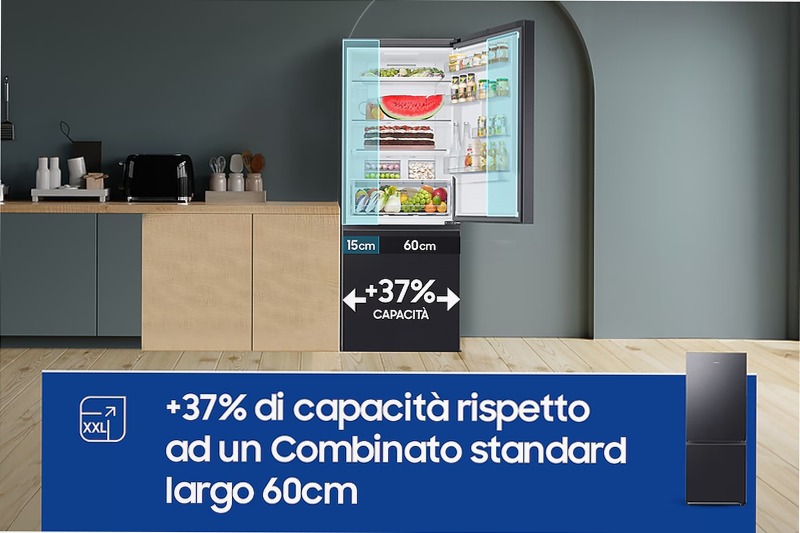 Frigorifero Combinato Samsung FIRST 75 AI Nero E