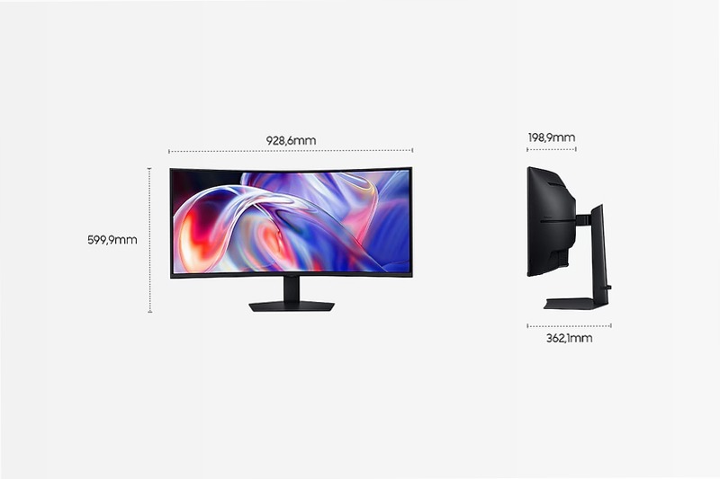 Monitor HRM ViewFinity S8 - S85TH da 40" WUHD Curvo Nero VA 5120 x 2160