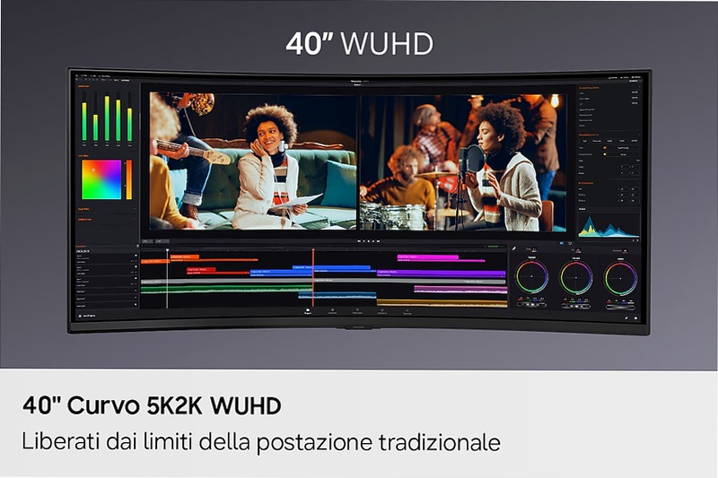 Monitor HRM ViewFinity S8 - S85TH da 40" WUHD Curvo Nero VA 5120 x 2160