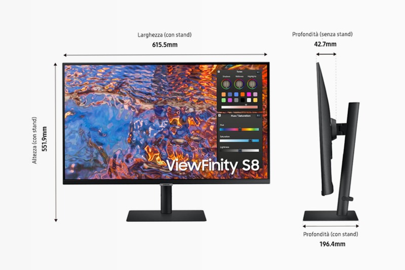 Monitor HRM ViewFinity S8 - UHD Flat 27" IPS 3840 x 2160