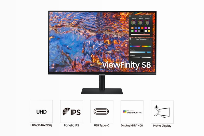 Monitor HRM ViewFinity S8 - UHD Flat 27" IPS 3840 x 2160