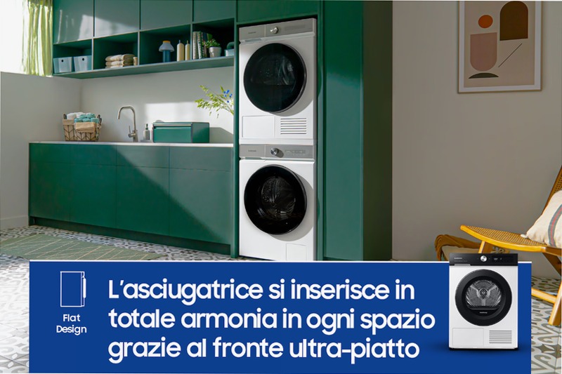 Asciugatrice AI Control Optimal Dry 9Kg C Bianco