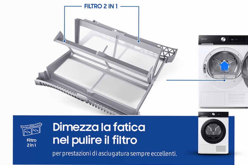 Asciugatrice AI Control Optimal Dry 9Kg C Bianco